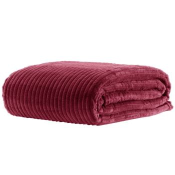 Manta Cobertor Queen Canelado Premium Londres Liso 220x240cm - Vermelho